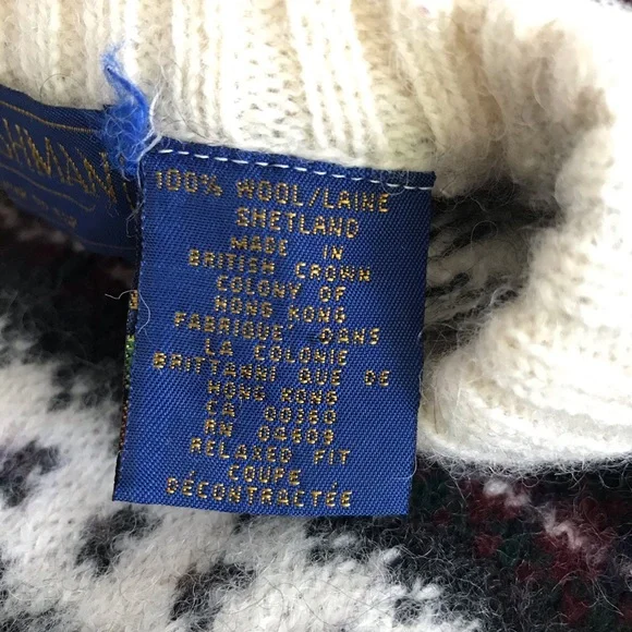 Vintage Shetland Wool Fair Isle Sweater | Made in Hong Kong - Picture 10 of 15